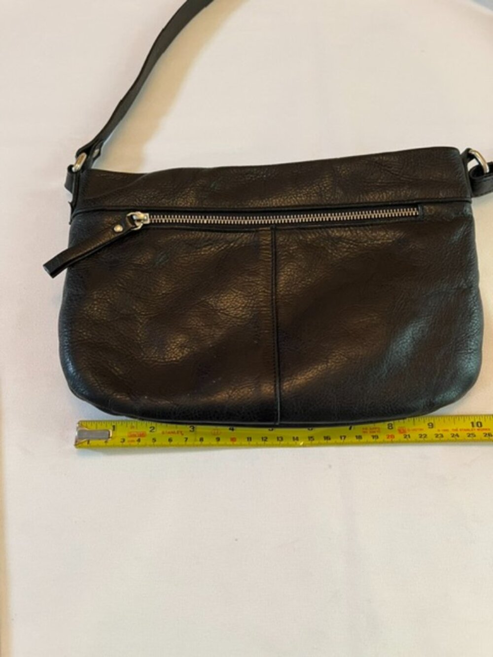 LUPO | Barcelona Black Pebbled High Quality Leather Crossbody Bag-EUC-Vintage - Picture 15 of 16